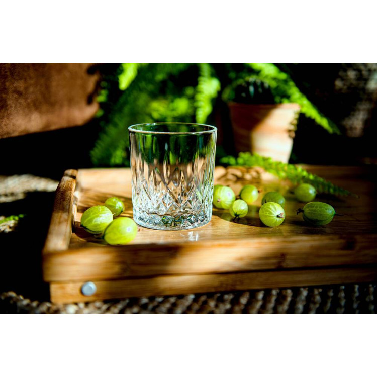 Zestaw do whisky karafka szklana 850 ml i 6 grubych szklanek 280 ml GierekHoff Royal Diamond