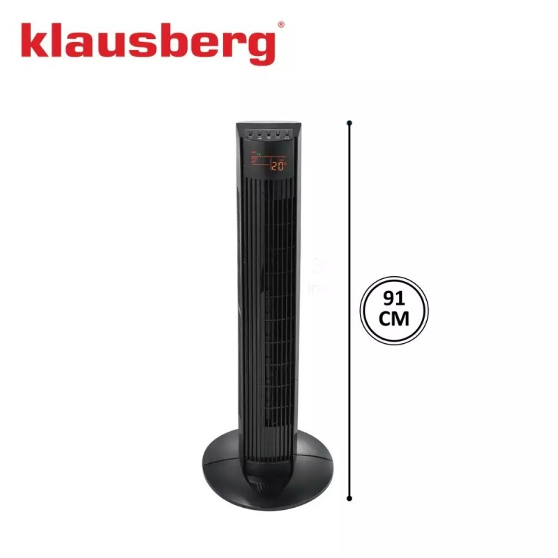 Wentylator podłogowy kolumnowy Klausberg KB 7875 wiatrak stojący 45W LCD pilot