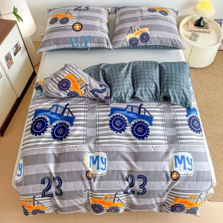 Pościel 160x200 bawełna satynowa dwustronna GierekHoff gruba 3 części GH 3181 Monster Truck