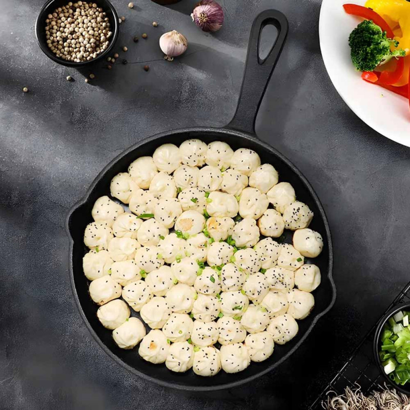 Zestaw 3 patelnie żeliwne 20/25/30 cm GierekHoff Żeliwna Tradycja ciężkie głębokie indukcja gaz ognisko grill GH 8002