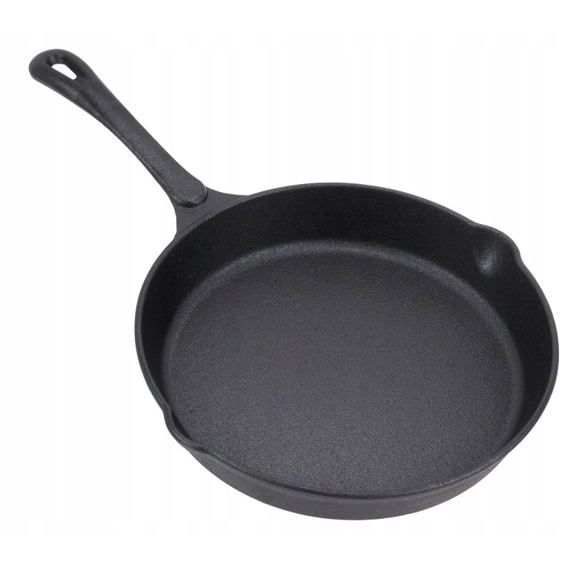 Zestaw 3 patelnie żeliwne 20/25/30 cm GierekHoff Żeliwna Tradycja ciężkie głębokie indukcja gaz ognisko grill GH 8002