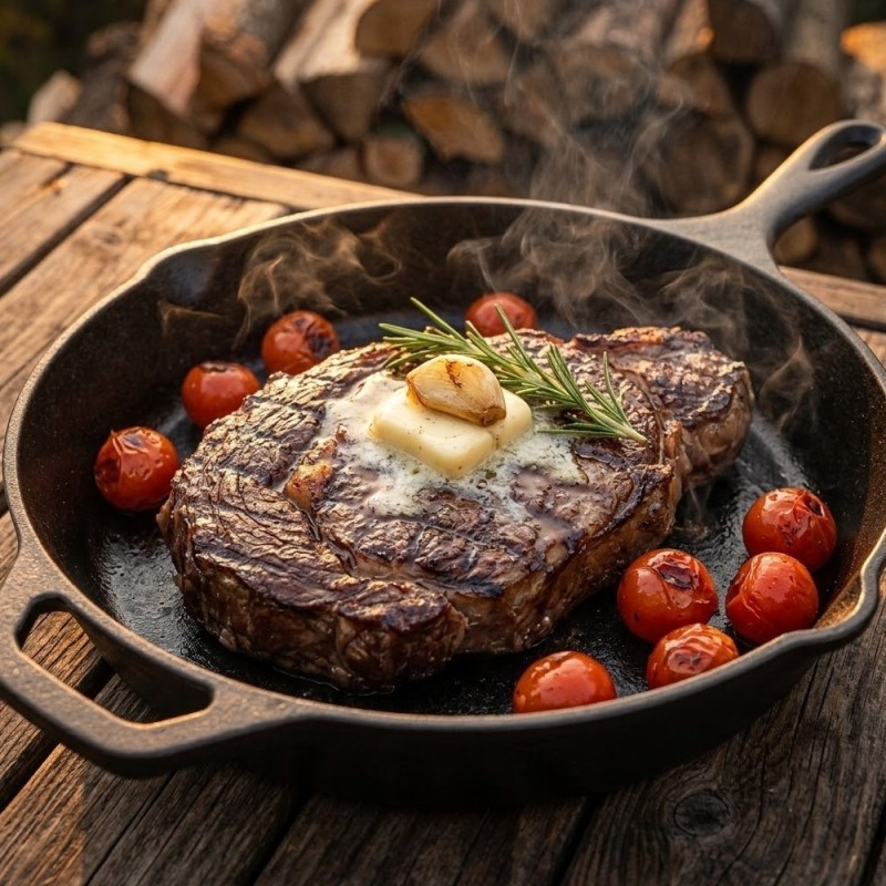 Zestaw 3 patelnie żeliwne 20/25/30 cm GierekHoff Żeliwna Tradycja ciężkie głębokie indukcja gaz ognisko grill GH 8002