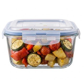 Pojemnik 1200 ml na żywność jedzenie pudełko z pokrywką lunchbox kwadratowy hermetyczny MGHome