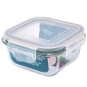 Szklany pojemnik 450 ml na żywność jedzenie Altom Design Fresh pudełko z pokrywką lunchbox kwadratowy hermetyczny