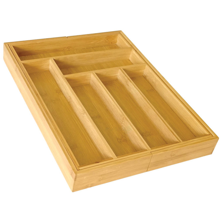 Wkład rozsuwany do szuflady na sztućce 33/52x43x5 cm King Hoff KH 1501 Bambusowy Organizer