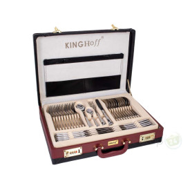 Sztućce KingHoff KH 3515 walizka 72 elementy zestaw widelce łyżki noże
