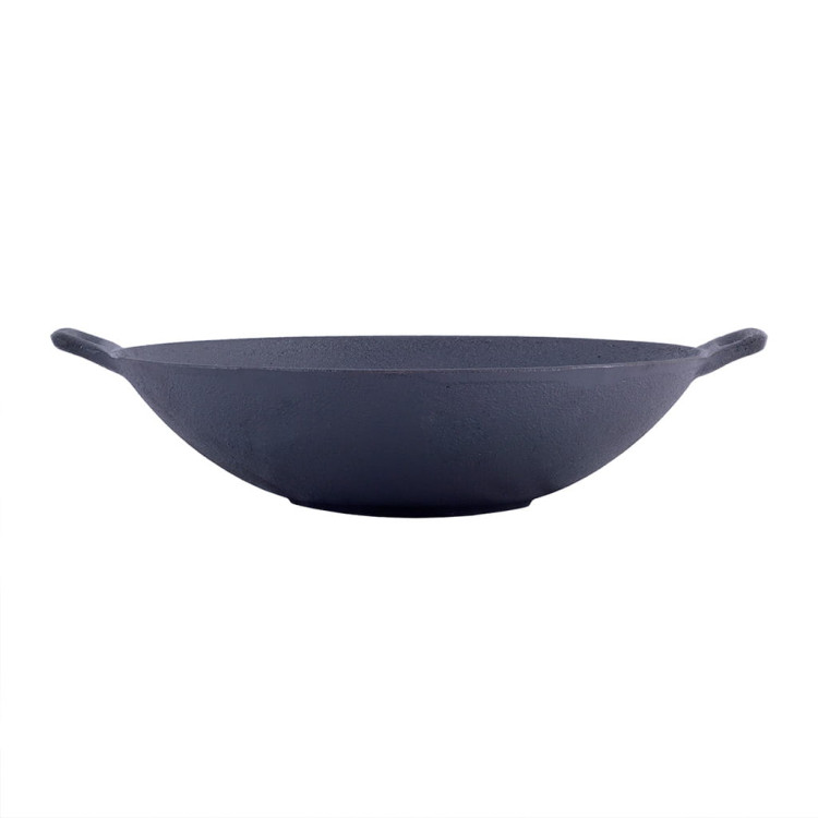 Wok żeliwny z pokrywką Kamille KM 4814V na indukcję 30 cm Big