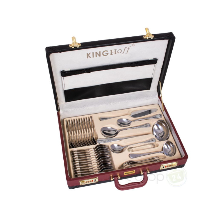 Sztućce KingHoff KH 3520 walizka 72 elementy zestaw widelce łyżki noże