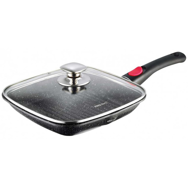 Patelnia kwadratowa granitowa grillowa Kinghoff KH 1511 28x28
